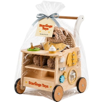 Starlings Toys Wooden Baby Walker Activity Cart
