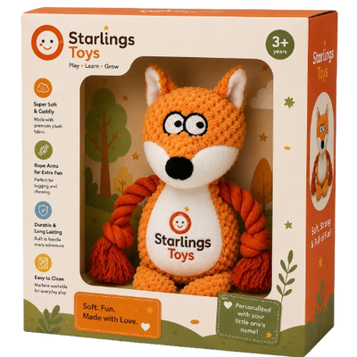 Starlings Toys Plush Fox Soft Toy for Kids