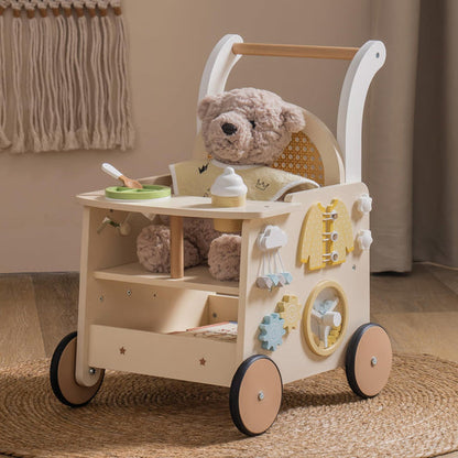 Starlings Toys Wooden Baby Walker Activity Cart